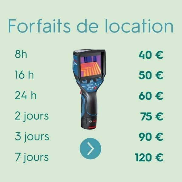 Tarifs de location camera thermique