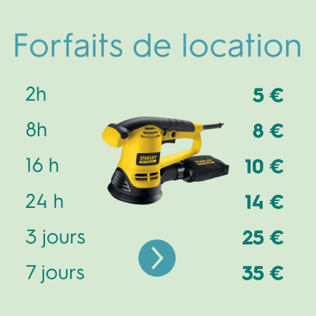 Prix ponceuse à louer